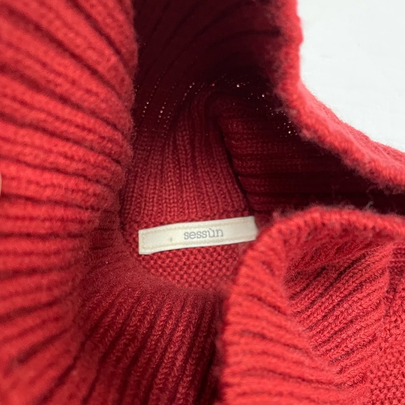 Sessun Bowen Turtleneck Sweater, Red - size S - Picture 4 of 6